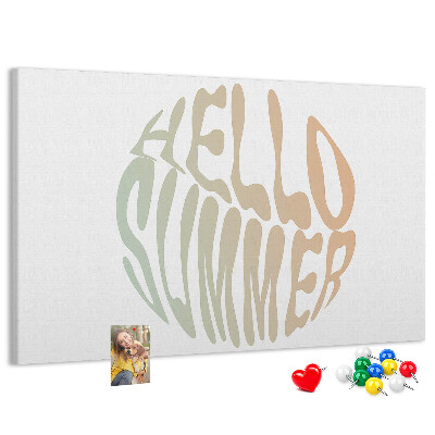 Színes parafatábla Retro nyárköszöntés