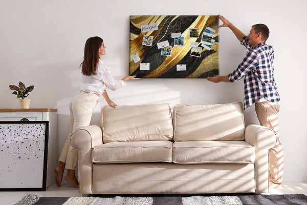 Nagy parafatábla Arany és fekete szövethullámok