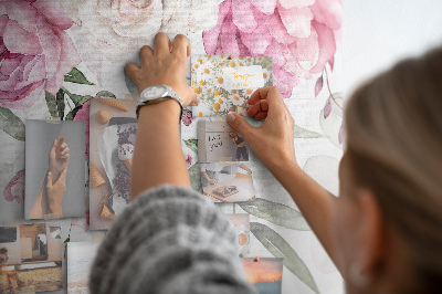 Parafatábla falra Virágminta finom rózsaszín árnyalatokban