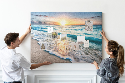 Színes parafatábla Naplemente a nyugodt tenger felett