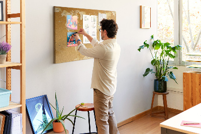 Színes parafatábla Egy világtérkép barna árnyalatokban