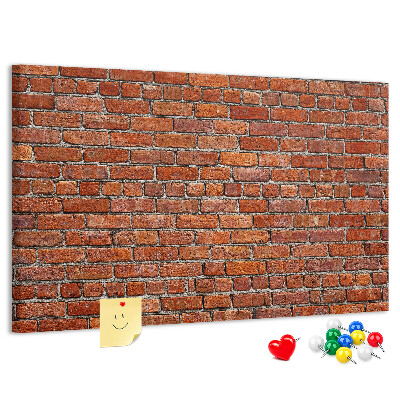 Nagy parafatábla Meleg árnyalatú téglafal.