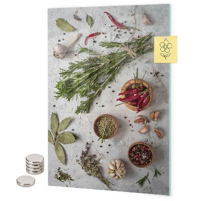 Mágnes tábla Aromás fűszernövények