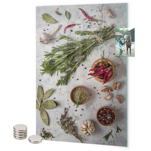 Mágnes tábla Aromás fűszernövények
