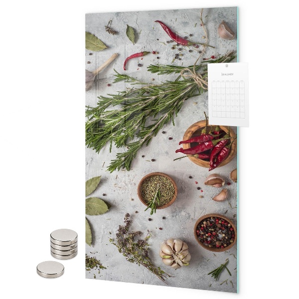 Mágnes tábla Aromás fűszernövények