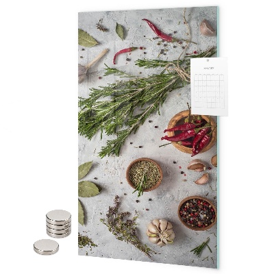 Mágnes tábla Aromás fűszernövények
