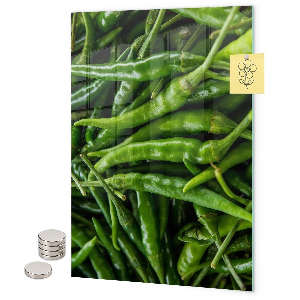 Mágneses falitábla Zöldpaprika