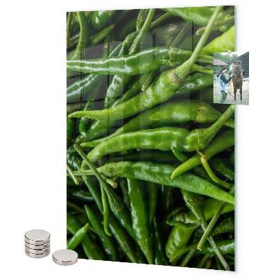 Mágneses falitábla Zöldpaprika