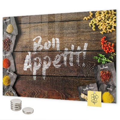 Mágnestábla Bon appetit felirat