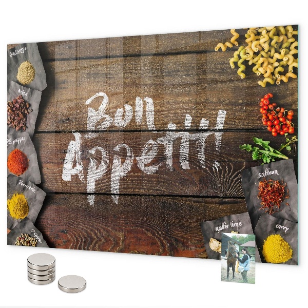 Mágnestábla Bon appetit felirat