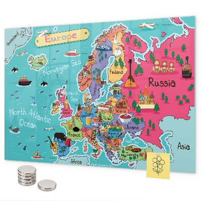 Mágneses tábla Európa térképe