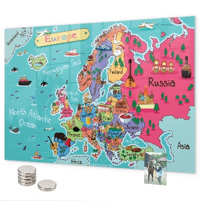 Mágneses tábla Európa térképe