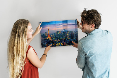 Mágneses tábla Város éjszaka