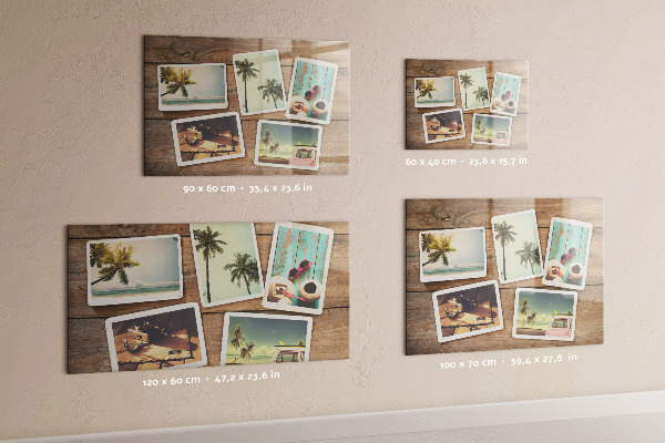 Mágneses tábla Polaroid fotók