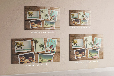 Mágneses tábla Polaroid fotók