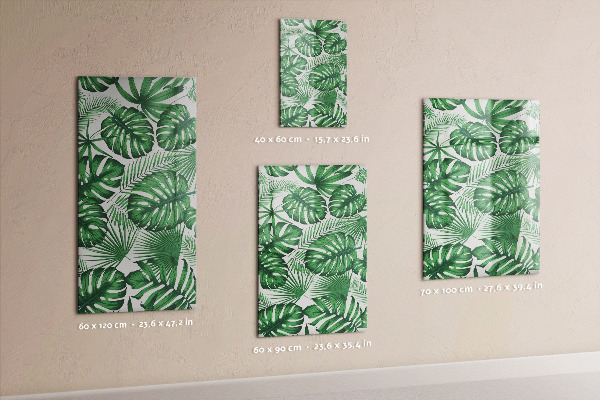 Mágneses falitábla Trópusi monstera levelek