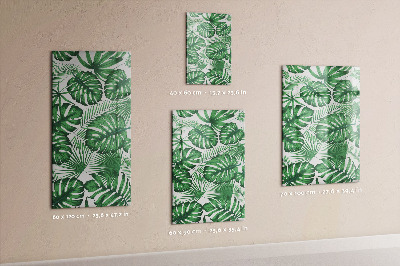 Mágneses falitábla Trópusi monstera levelek