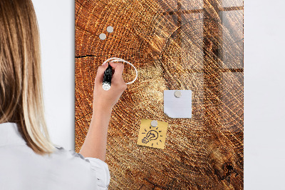 Törölhető mágneses tábla Fa motívumos emlékeztető tábla