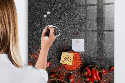 Mágneses felíró tábla Pepper Kitchen emlékeztetők