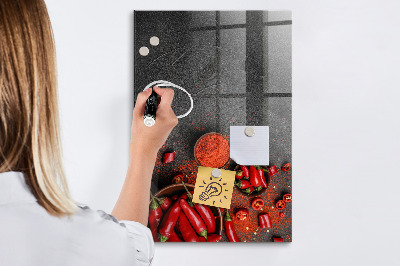 Mágneses felíró tábla Pepper Kitchen emlékeztetők