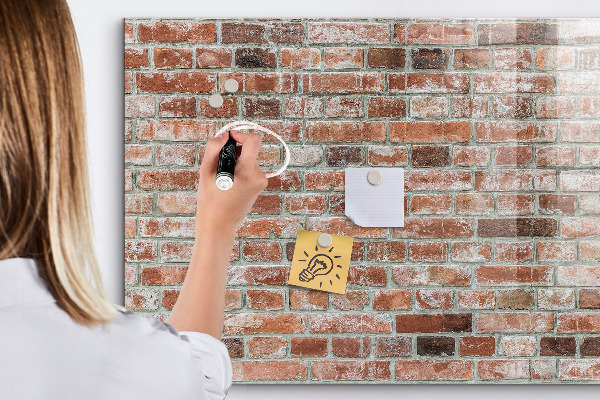 Mágneses felíró tábla Fotótábla egy téglafalon