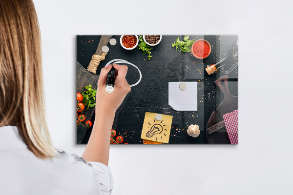 Törölhető mágneses tábla Konyhai inspirációk személyes emlékekkel