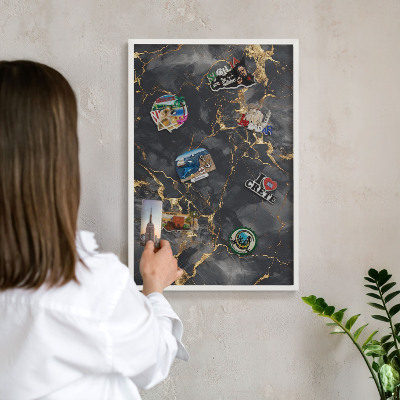 Fém tábla mágneseknek fehér keretben Finom erek