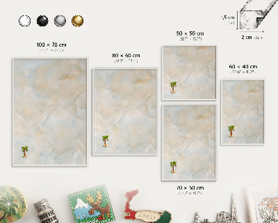 Fém tábla mágneseknek fehér keretben Finom elegancia
