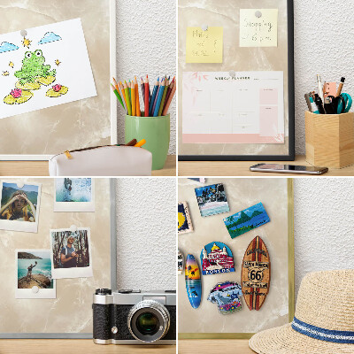Fém tábla mágneseknek fehér keretben Márványminta