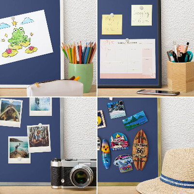 Tábla utazási mágneseknek fehér keret Élénk sötétkék