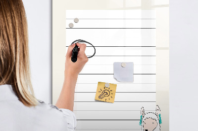 Mágneses felíró tábla Egy teendőlista aranyos témával