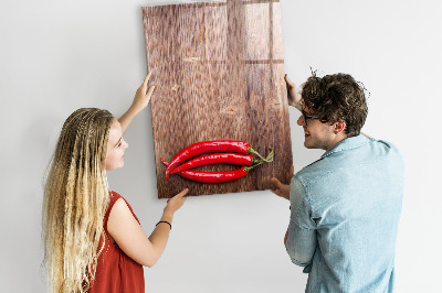 Törölhető mágneses tábla Papír emlékek és csípős paprika