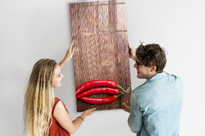 Törölhető mágneses tábla Papír emlékek és csípős paprika