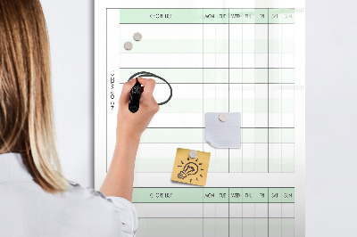 Törölhető mágneses tábla Háztartási házimunka-tervező a családnak