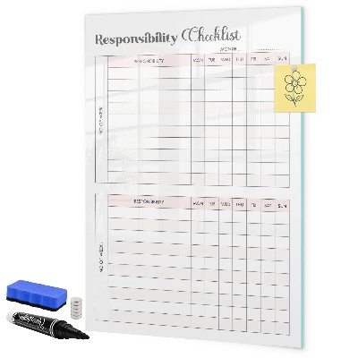 Mágneses felíró tábla Feladatok listája havonta