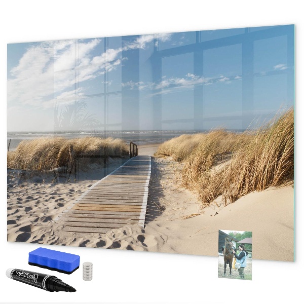 Törölhető mágneses tábla Strand, emlékek és kreativitás fotókon