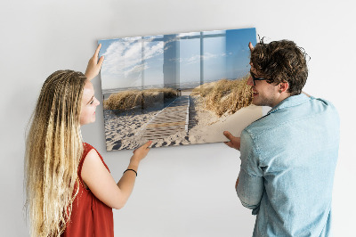 Törölhető mágneses tábla Strand, emlékek és kreativitás fotókon