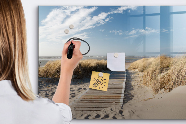 Törölhető mágneses tábla Strand, emlékek és kreativitás fotókon