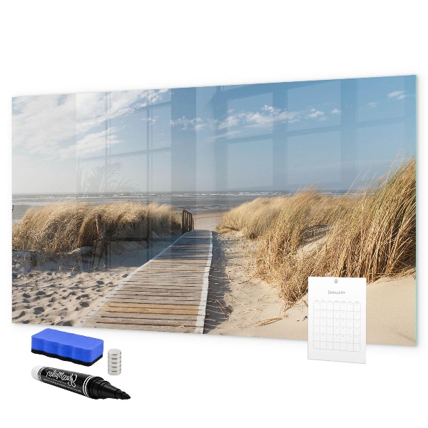 Törölhető mágneses tábla Strand, emlékek és kreativitás fotókon