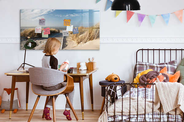 Törölhető mágneses tábla Strand, emlékek és kreativitás fotókon