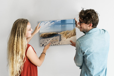 Törölhető mágneses tábla Strand, emlékek és kreativitás fotókon