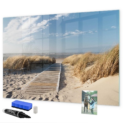Törölhető mágneses tábla Strand, emlékek és kreativitás fotókon