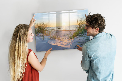 Mágneses felíró tábla Strand és emlékek fotókon