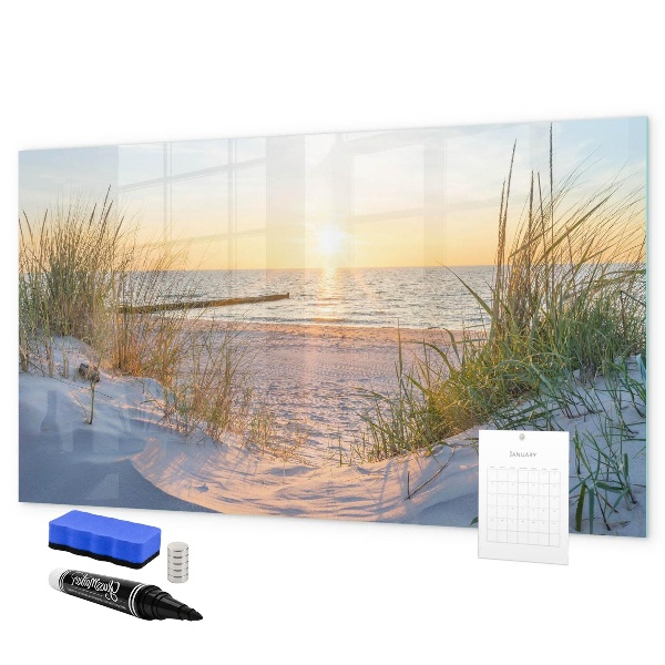 Mágneses felíró tábla Strand és emlékek fotókon