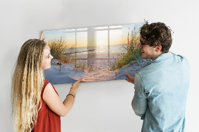 Mágneses felíró tábla Strand és emlékek fotókon