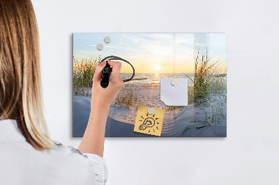 Mágneses felíró tábla Strand és emlékek fotókon