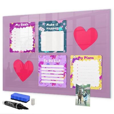 Törölhető mágneses tábla Tervező és motivációs tábla