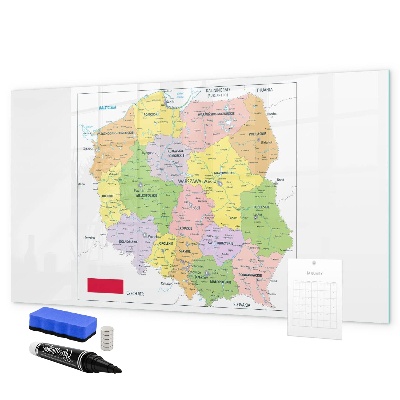 Törölhető mágneses tábla Interaktív térkép emlékhelyekkel