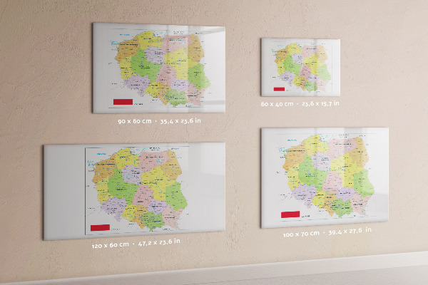 Törölhető mágneses tábla Interaktív térkép emlékhelyekkel