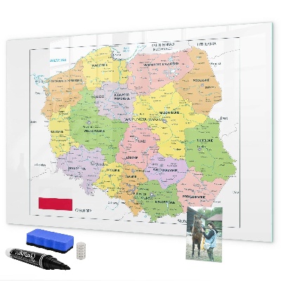 Törölhető mágneses tábla Interaktív térkép emlékhelyekkel